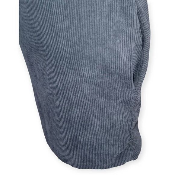 VERY J GRAY CORDEROY OVERALL DRESS SZ.L GUC. - Picture 5 of 9